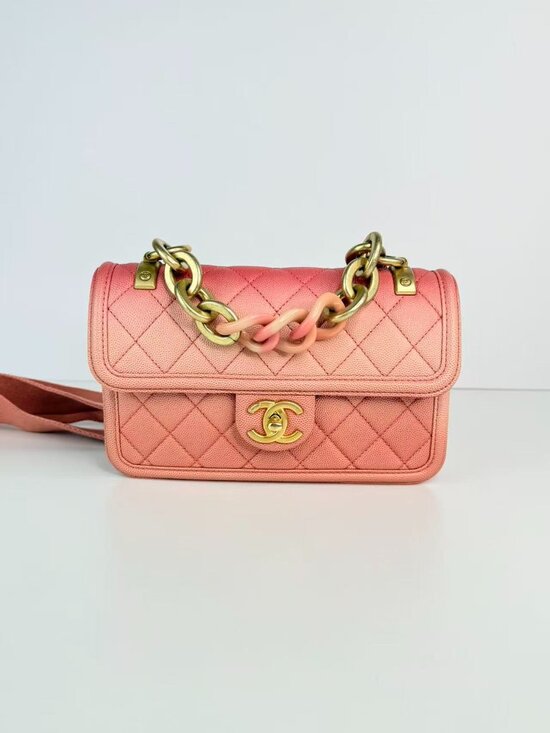 CHANEL Handbags - Chanel 19 Small Quilted Caviar Leather Flap Shoulder Crossbody Bag